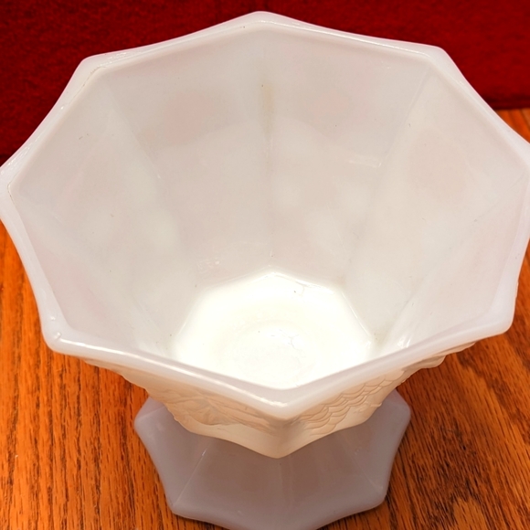 Vintage white milk glass candy dish - Picture 1 of 2